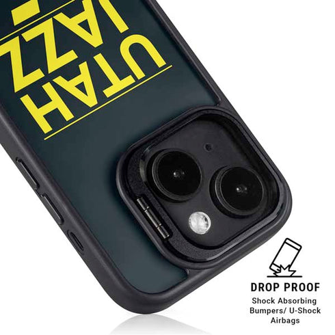 NBA Utah Jazz Standard - Black iPhone 14 Kickstand Case